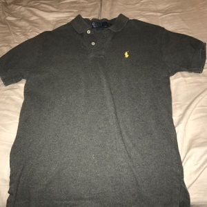 Men's grey collared polo